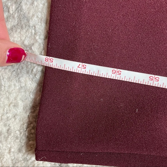 Adrianna Papell Burgundy Lace Long Sleeve Jumpsuit - Picture 9 of 13